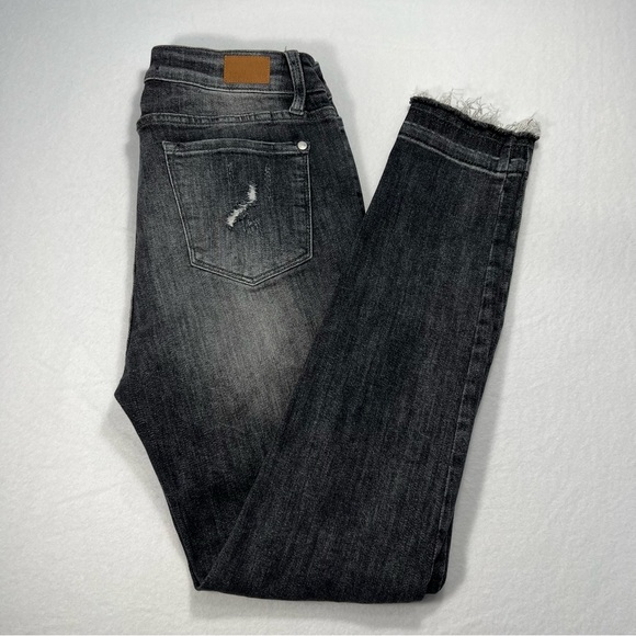 Judy Blue Denim - Judy Blue JB84151 Skinny Distressed Black Wash Jeans Women’s 9/29 NWOT Stretch